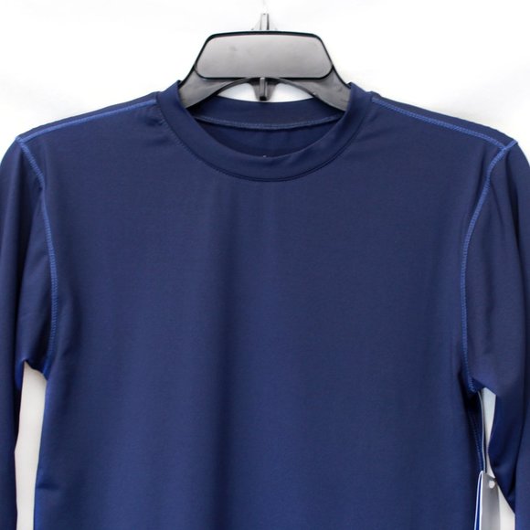ALO Coolfit Men Navy Blue Long Sleeve T-Shirts Small - Picture 2 of 4